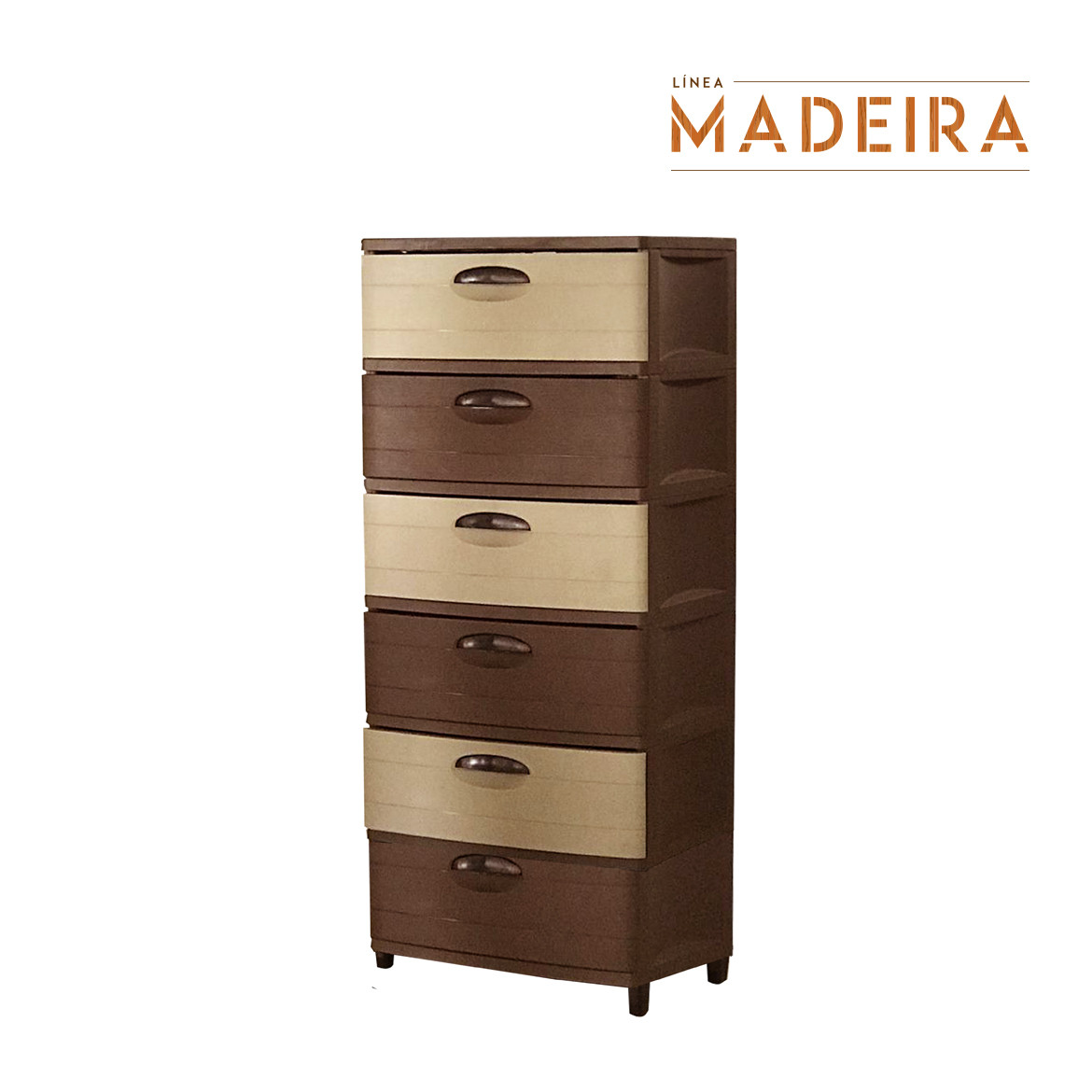 CAJONERA SUPER MADEIRA 6P DUO BEIGE