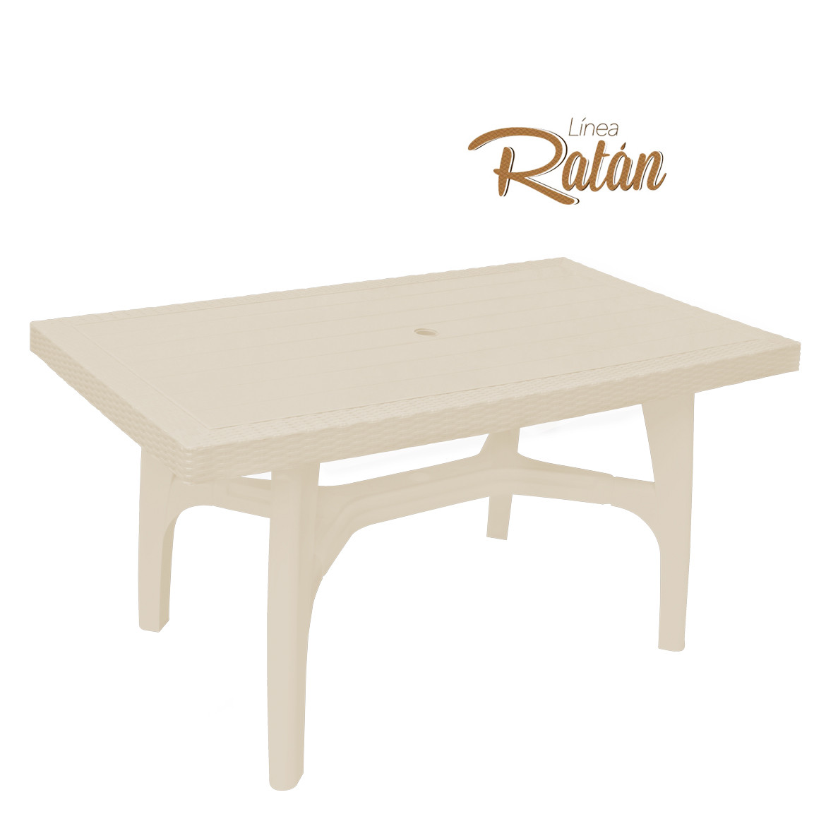 MESA RATAN RECTANGULAR BEIGE