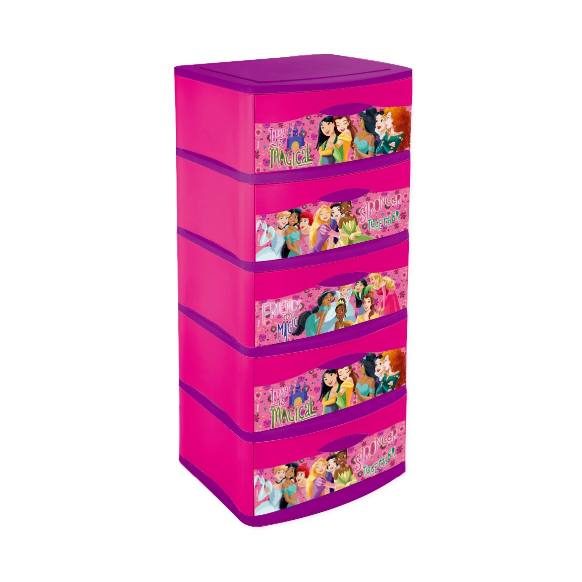 CAJONERA DISNEY PRINCESAS 11 5P FUCSIA